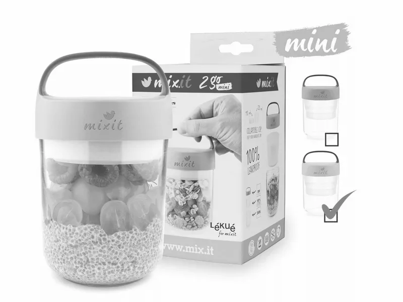 Mixit 2go mini – svačinový box 400 ml (lososový)